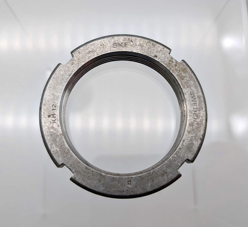 SKF KM 12 Bearing Lock Nut M60x2mm 80 mm OD 73mm Face Dia 11mm Width Steel 1