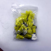 Thomas & Betts Sta-Kon RK727 Ring Terminal Nylon Insulated Yellow 5/16 3/0 25pk 6
