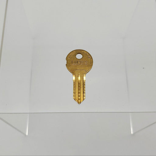 5x Illinois Lock 310P Key Blanks Single Bitted Keyway Brass NOS 1