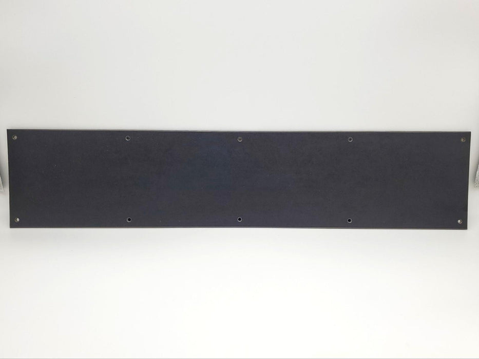 Door Kick Plate 6" x 28" Flat Black 1/8" Thick Burns Manufacturing Plastic USA 1