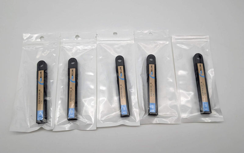 Nova Safety SB009P-10 Slim Cutter Blades 9mm High‑Carbon Steel Pack of 50 1