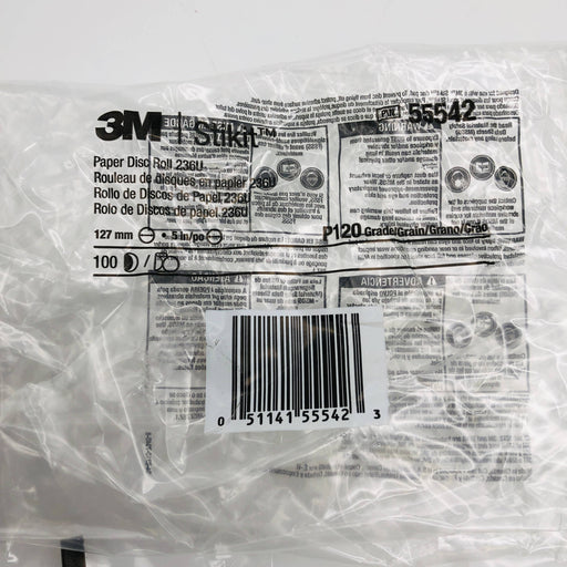 3M 55542 Sanding Paper Disc Roll 5in x NH P120 C-Weight 236U Stickit Gold 100pk 2