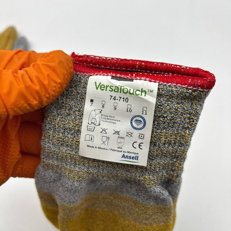 Ansell VersaTouch 74-710 Cut Resistant Glove Size 7 Small Made w Dyneema 6 Pairs 2