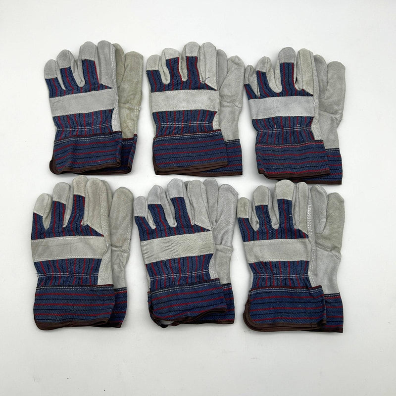 Wells Lamont Y3407 Split Leather Palm Gloves Size Large Wing Thumb 6 Pairs