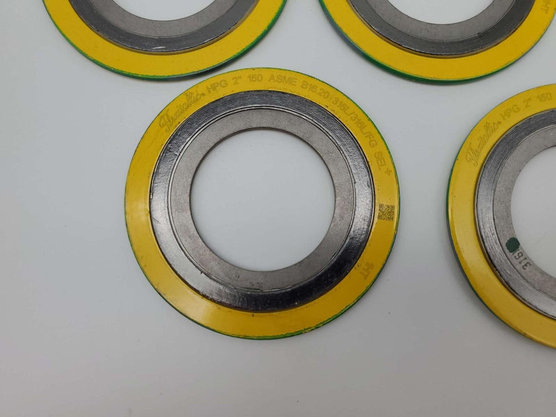 5x Flexitallic 2" Spiral Wound Gaskets 4-1/8" OD 1/8" T 316 Inner Ring 150 ASME 2