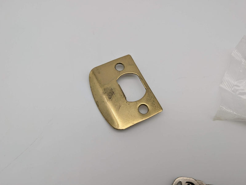 Kwikset Entry Door Knob Double Cylinder 2-3/8" Backset Bel Air Polished Brass