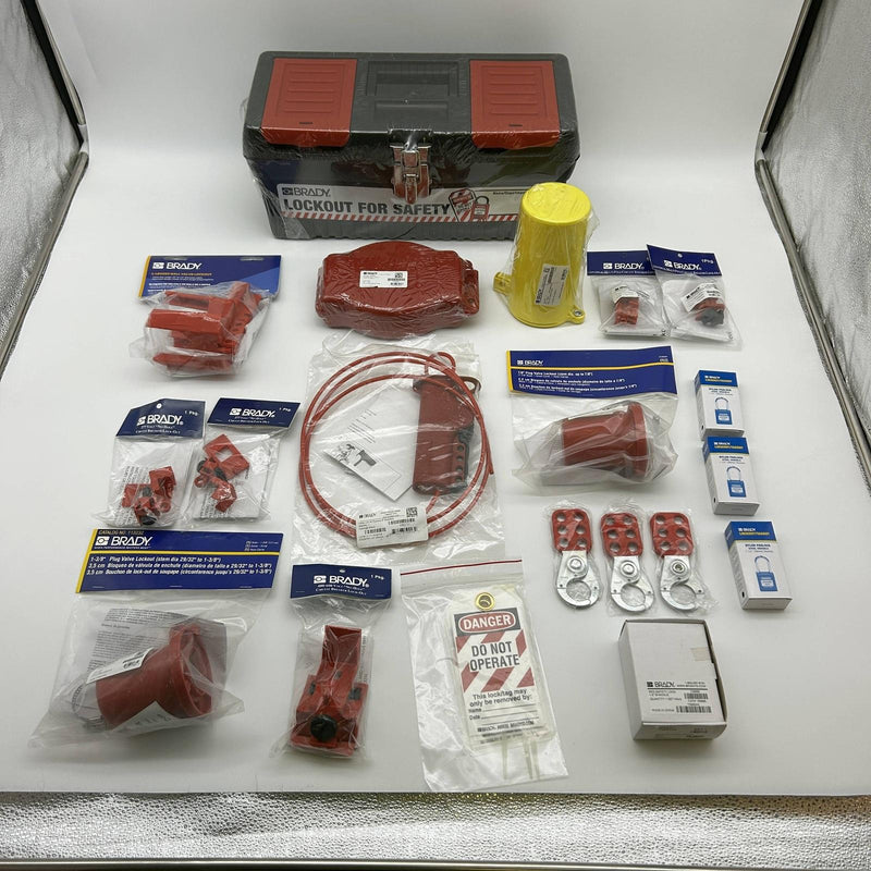 Brady 105955 Lockout Tag Out Toolbox Kit Personal Valve Electrical w/ 3 Padlocks 1