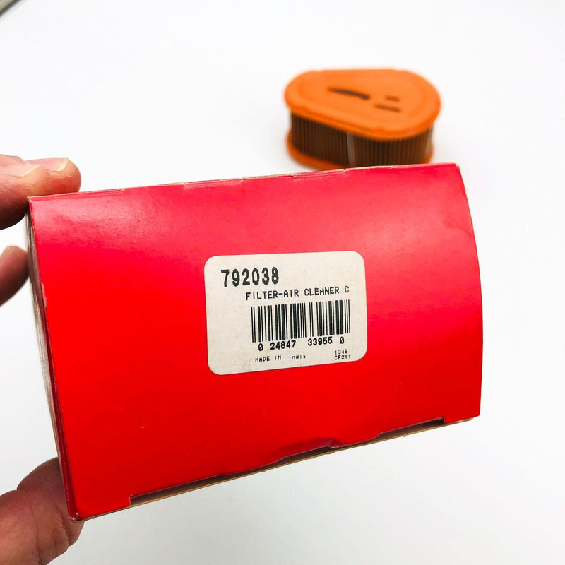 Briggs and Stratton 792038 Air Filter A/C Cartridge OEM New Old Stock NOS Orange 9