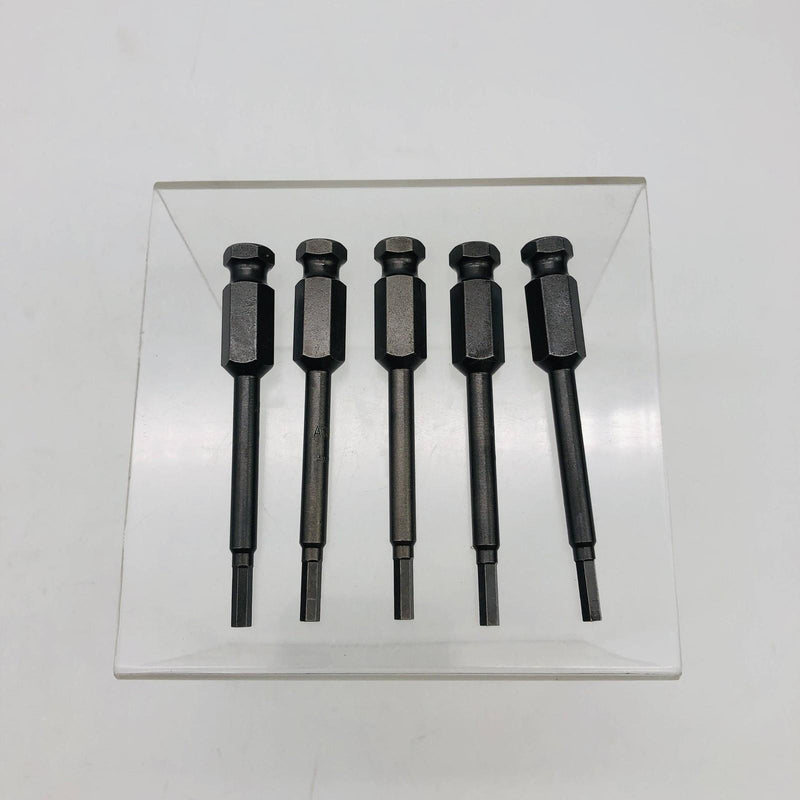 5pk Apex AN-4MM Socket Head Hex Power Drive Bit 7/16in Shank 4MM Metric 9