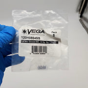 Vega 120H0864SB 1/8" Hex Socket Bits 1/4" Square Drive Pack of 5 5