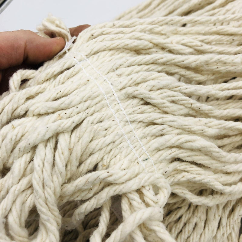 Cotton Mop Head Replacement Screw-On Fits 3/4-5 Acme Looped End 24oz Pack of 6 7