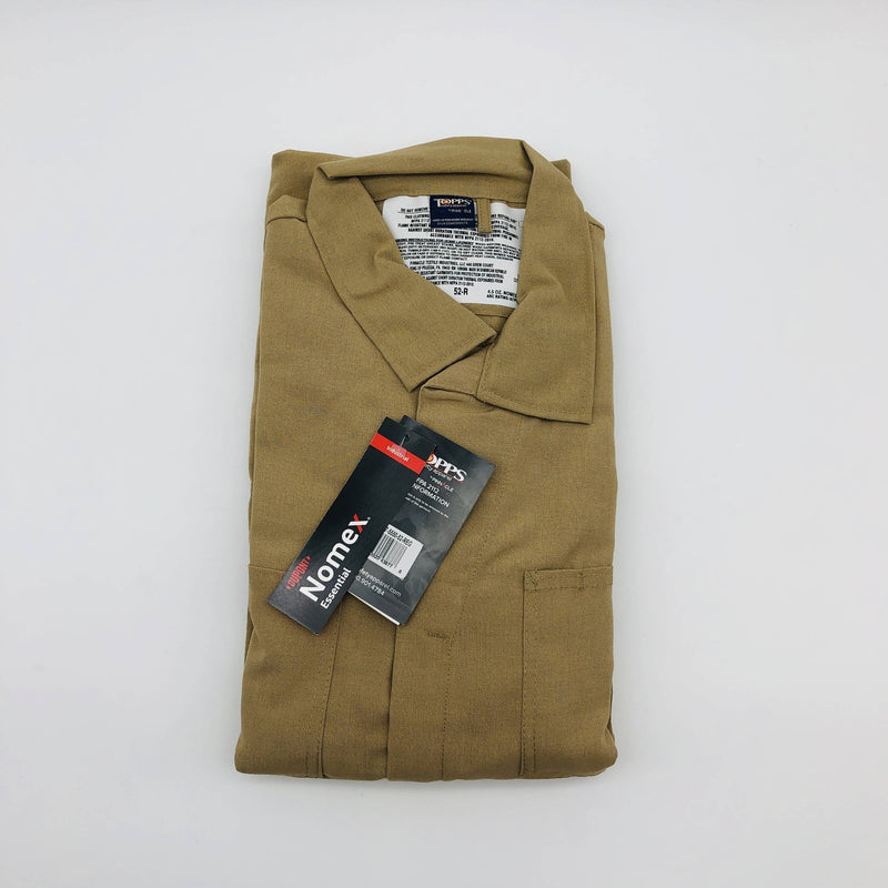 Topps CO075550 Coveralls Flame Resistant 52-Regular Nomex IIIA 4.5oz Tan NWT 8
