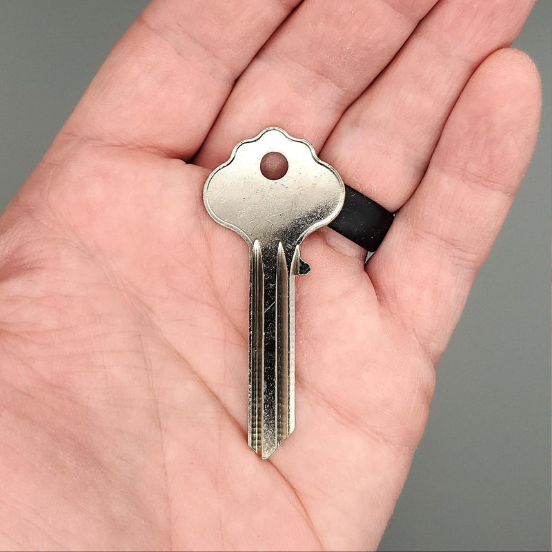 5x Ilco X1054LF Padlock Key Blanks fits Some Government Padlocks Nickel Plated 2