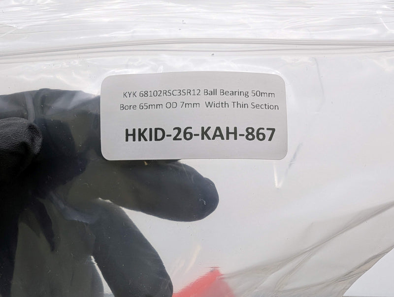 KYK 68102RSC3SR12 Ball Bearing 50mm Bore 65mm OD 7mm Width Thin Section