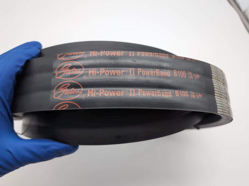 Gates 3/B100 Belt 3 Strand 5/8" W Per 103" L 13/32" T Hi-Power II PowerBand Belt 2