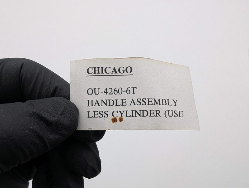 Chicago OU-4260 T-Handle Assembly 1/4 Turn 90 Deg Bright Chrome Less Cylinder