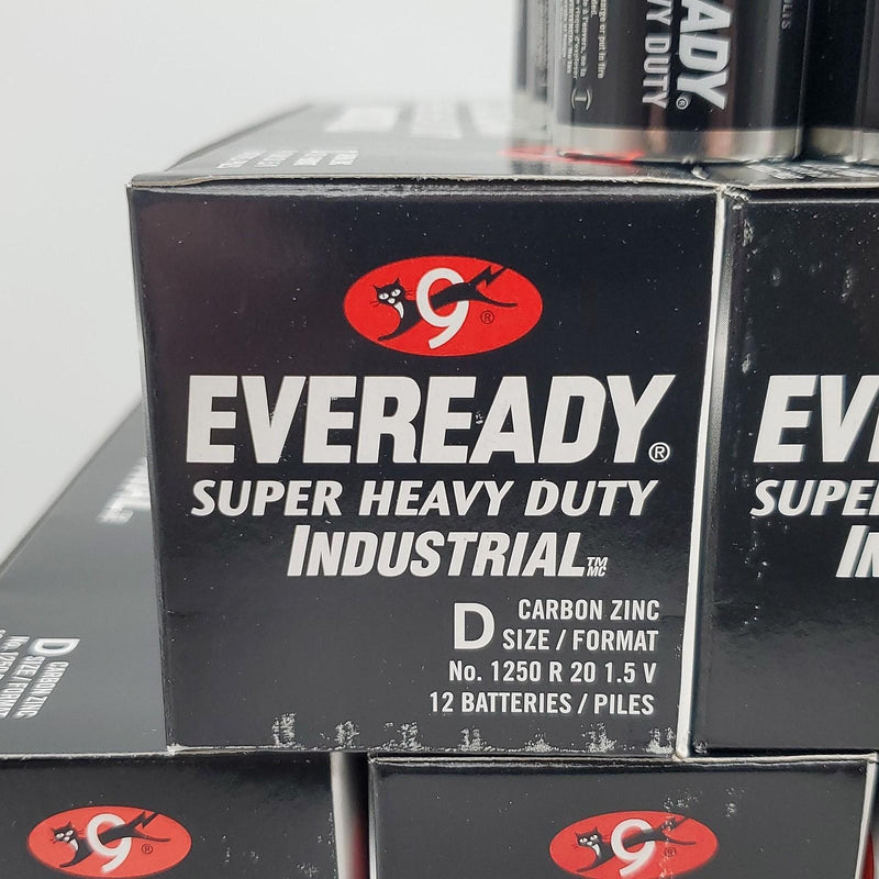 Eveready D Batteries Super Heavy Duty Carbon Zinc 1.5V 1250 R20 Case of 96 3