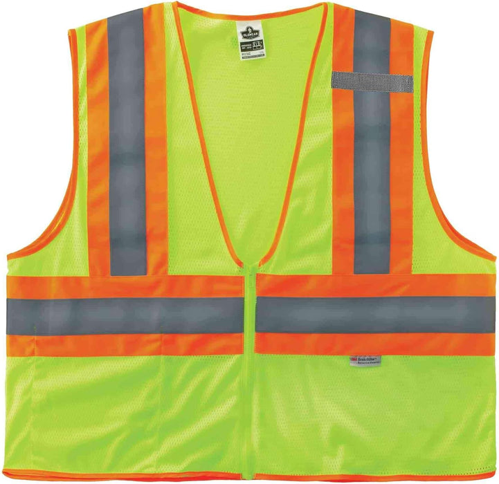 Ergodyne Reflective Safety Vest Hi Visibility 2XL to 3XL Lime Two Tone 8230Z 2