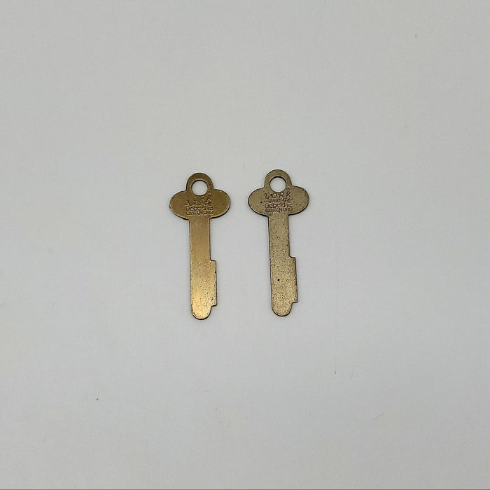 2x York Diebold Safe Deposit Lock Key Blanks 0.05"T x 0.35"W x 2"L Flat Steel 3