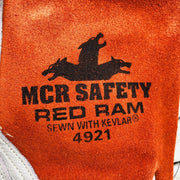 MCR Safety 4921 Welders Leather Gloves Size Large Red Ram Premium Cowhide 2 Pair 2