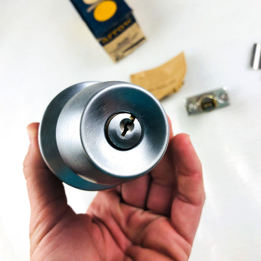 Arrow 351DC Panic Proof Door Knob Lockset Keyed US26D Dull Chrome Cylinder 1