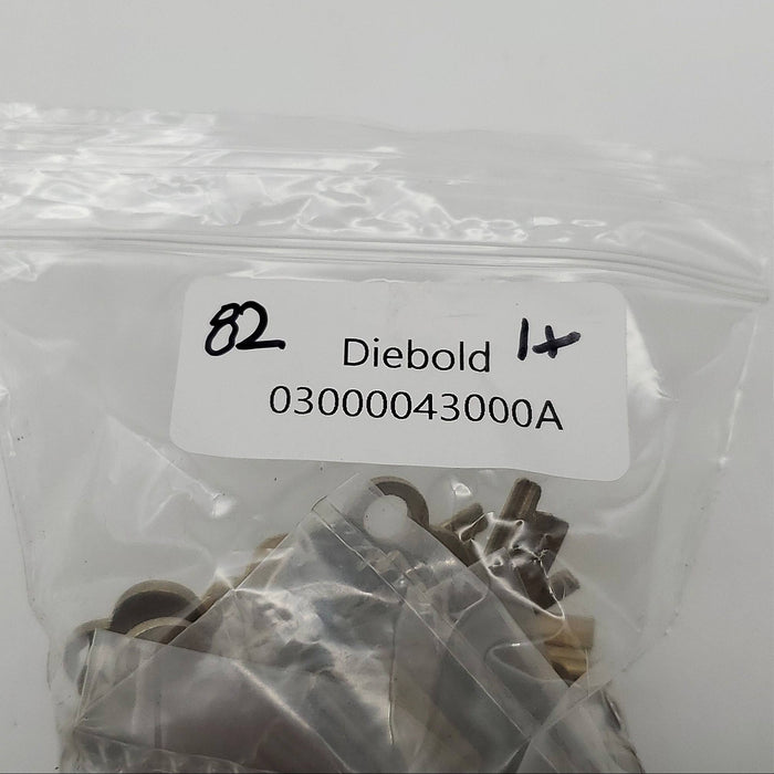 1x Diebold 03-0000403-0-00-A Safe Deposit Key Blank 0.08" T x 0.38" W x 2.25" L 3