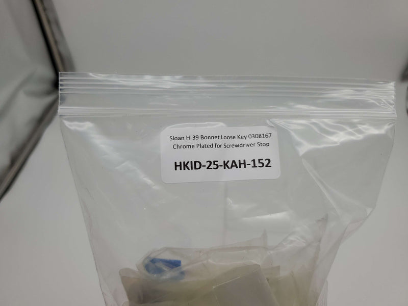 Sloan H-39 Bonnet Loose Key 0308167 Chrome Plated for Screwdriver Stop 4