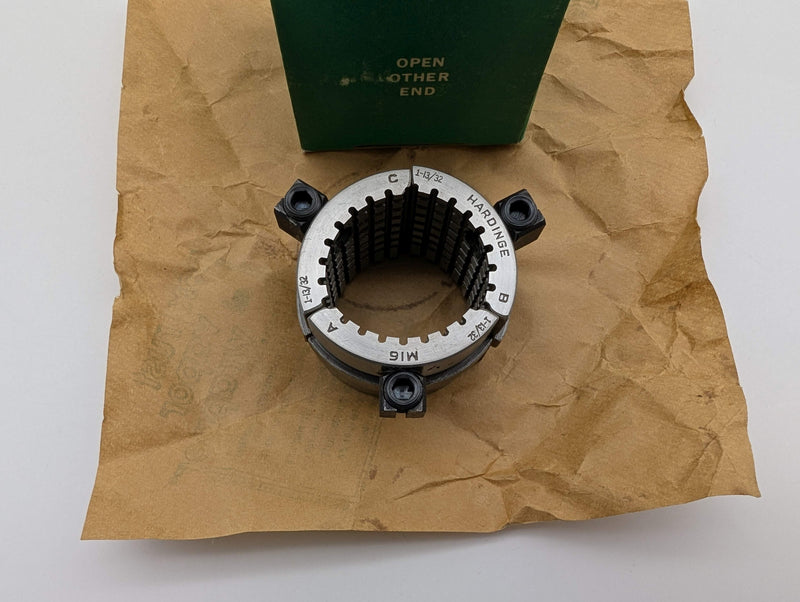 Hardinge M16 1-13/32" Round Serrated Collet Pads 3-Segment for M-Series Collet