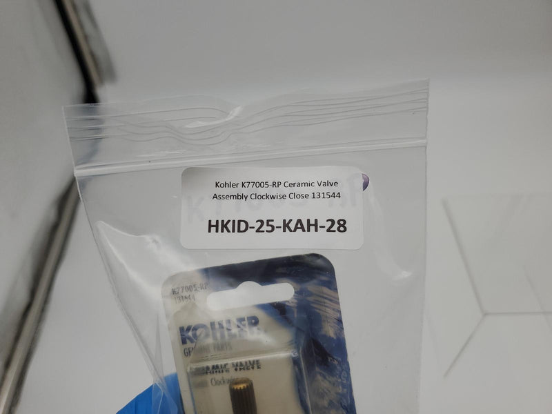 Kohler K77005-RP Ceramic Valve Assembly Clockwise Close 131544 4
