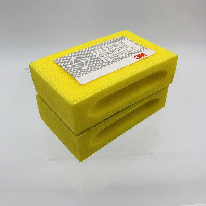 Hand Lap 3M 80099 Diamond Hand Lap 2-1/4 x 3-3/4 M40 Mic 6200J Flexible Yellow ...