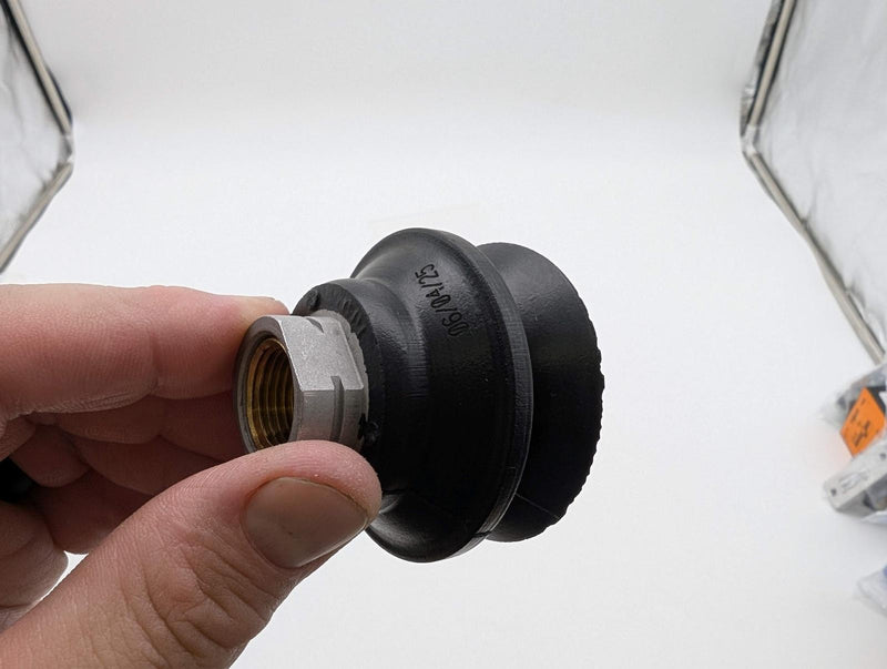 Destaco CPI-20AC-B-60 2" Round Bellows Vacuum Cup 3/8" NPT 60 Durometer 3