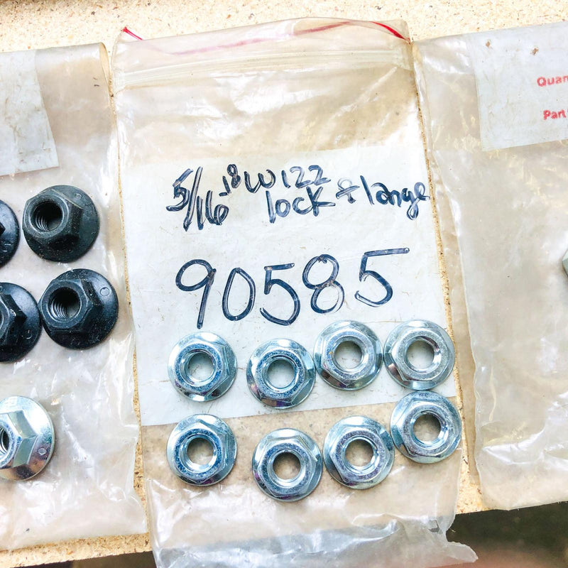 Snapper 90585 Nut Hex Flange 5/16-18 OEM NOS Replaced by 703409 Plain Clear 5