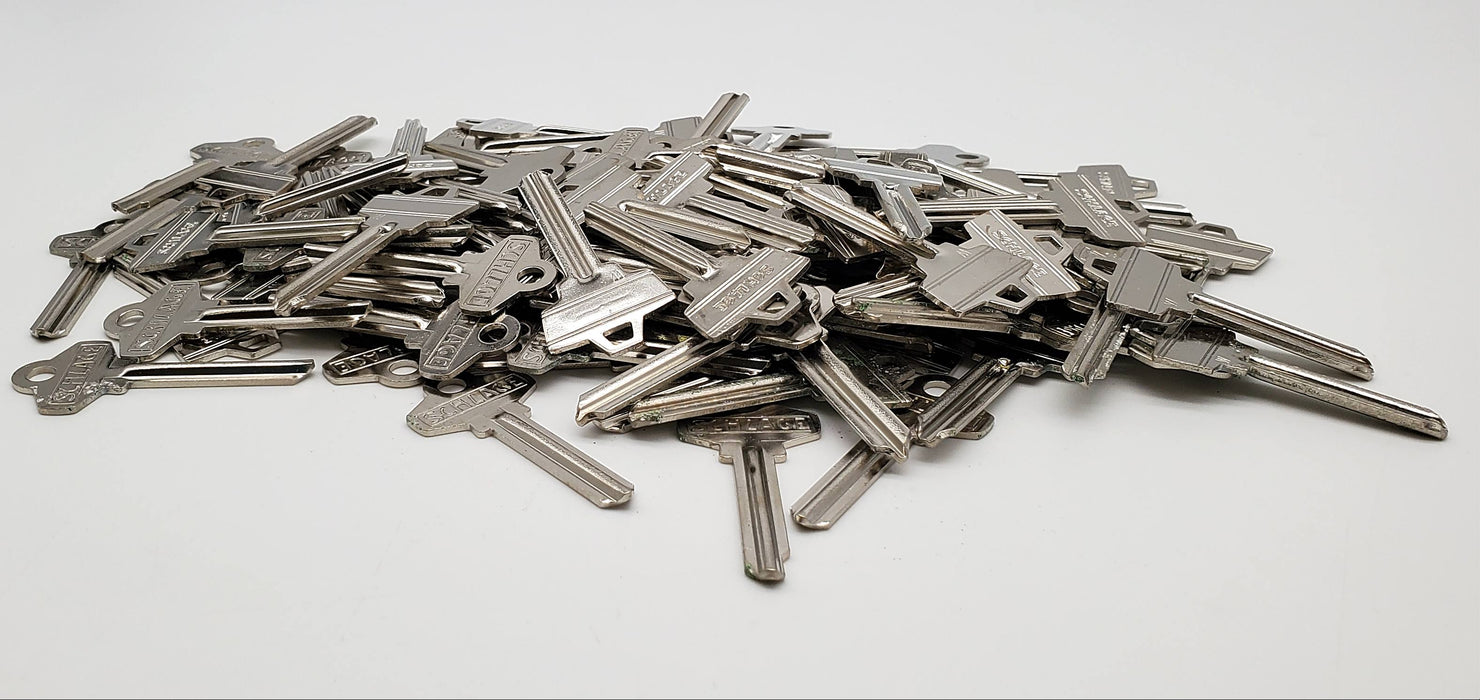 Keys for Crafting 100x Schlage Silver Tone Wafer Keys for Jewelry & Art Rusty 9