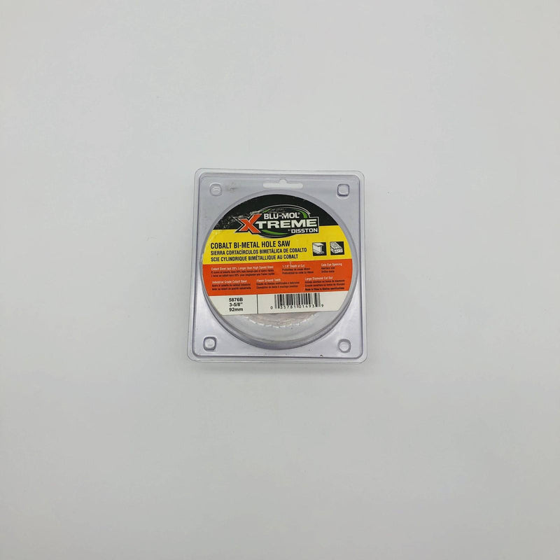 Blu-Mol Xtreme 5876B Hole Saw 3-5/8"/92MM Cobalt Bi-Metal 1-7/8" Depth of Cut 6