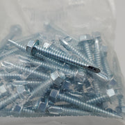 1/4-14 x 2" Self Drilling Hex Head Screws Carbon Steel Zinc 85244 Pack of 50 1