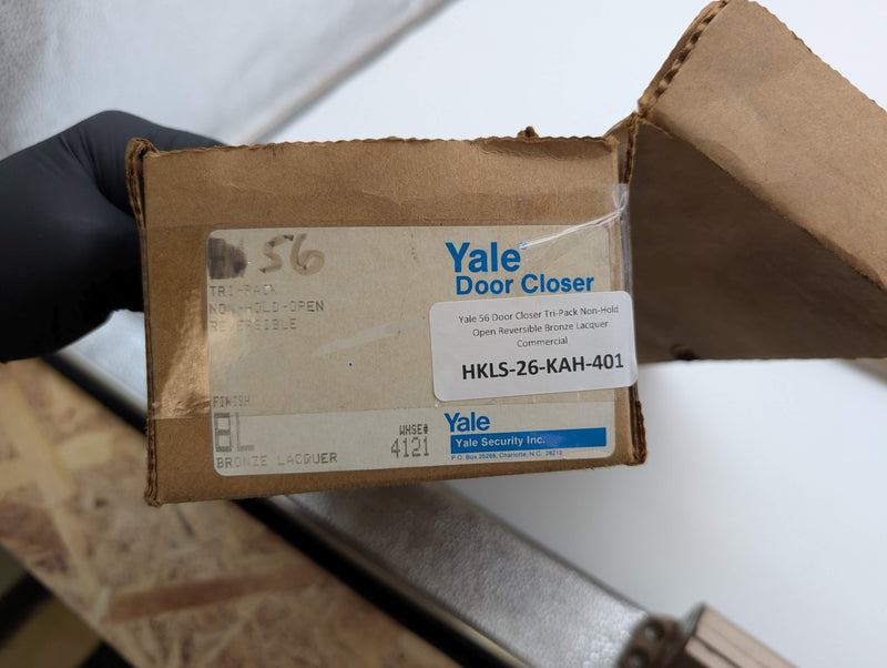 Yale 56 Door Closer Tri-Pack Non-Hold Open Reversible Bronze Lacquer Commercial