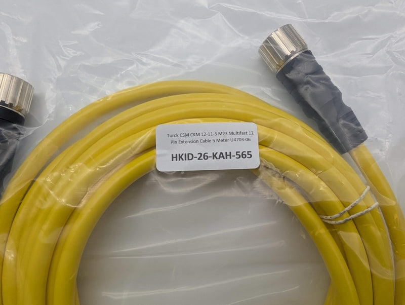 Turck CSM CKM 12-11-5 M23 Multifast 12 Pin Extension Cable 5 Meter U4703-06