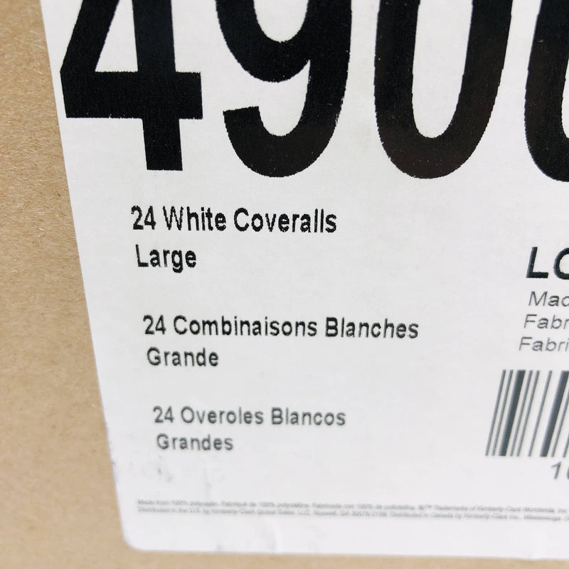 Kimberly-Clark 49003 Protective Coveralls Large A20 White Zipper Reflex 24/Case 3