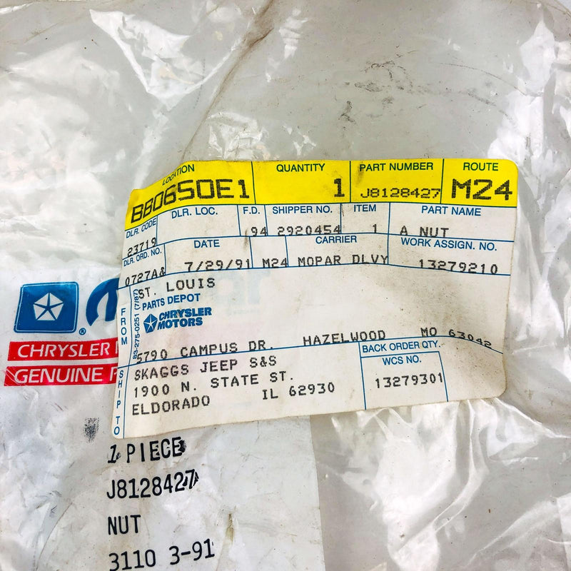 Mopar J8128427 Nut for Steering Gear for Adjuster OEM NOS 1981-86 CJ 5-8 Scrmblr 5
