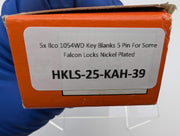 5x Ilco 1054WD Key Blanks 5 Pin For Some Falcon Locks Nickel Plated 4