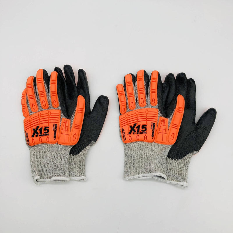 Majestic 34-5337 Work Gloves Size Small x15 Cut Resistant Poly Palm Coat 2 Pair 8
