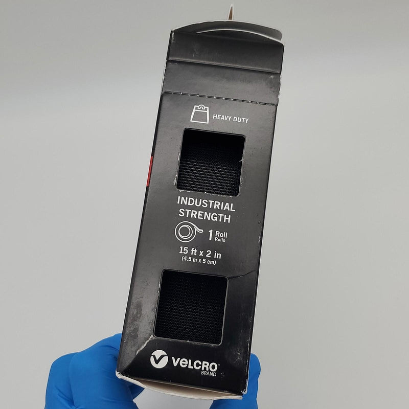 Heavy Duty Hook & Loop Stick On Tape 2in Wide x 15ft Long Roll 10lb Capacity 3