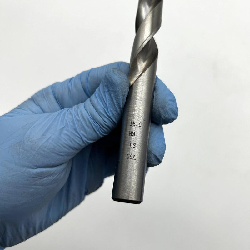 Cle-Line C62918 Jobber Length Drill Bit 1898 15mm 2 Flutes RH Bright HSS