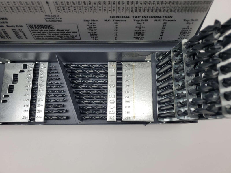Cle-Line C21127 Jobber Drill Bit Set 1/16" to 1/2" 118 Deg 115 Pieces 4