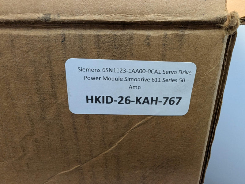 Siemens 6SN1123-1AA00-0CA1 Servo Drive Power Module Simodrive 611 Series 50 Amp