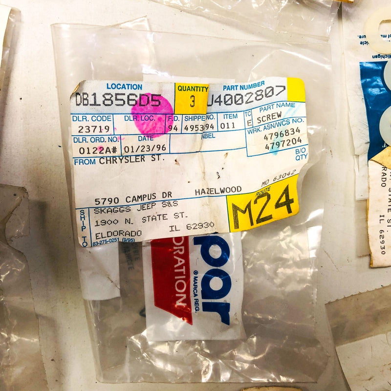 Mopar 4002807 Screw for Antenna Base OEM NOS 81-86 Jeep CJ 5-8 Scrm Cher Wag 2