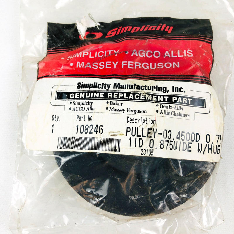 Simplicity 108246 Pulley 3.4500D .751ID .875 Wide With Hub OEM NOS 2108246SM 6