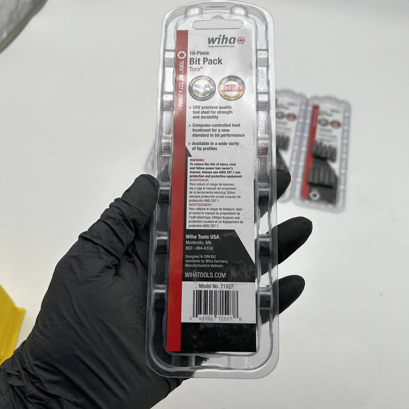 WIHA 71527 Torx Insert Bit T27 x 25mm 1/4" Hex Bit Drive Size 5pks/50 Total