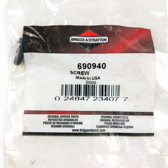 Briggs and Stratton 690940 Screw OEM New NOS USA Made Sealed Replaces 94511 3