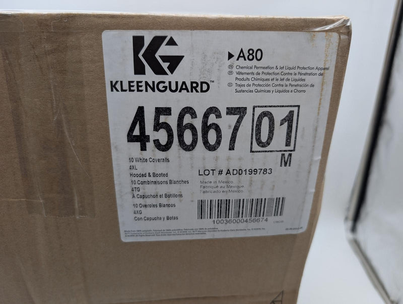 Kleenguard Coverall Protective Suit 4XL Zipper Front Hood Boots 45667 Pack of 10 8